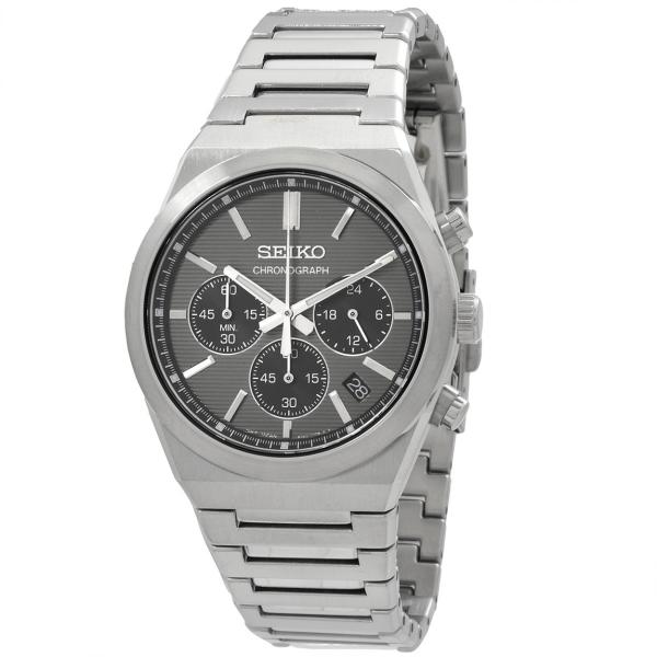 Seiko Sport Chronograph 腕時計 グレー文字盤 クオーツ メンズ SSB455...