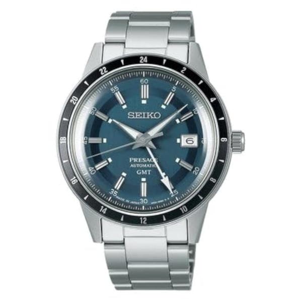 SEIKO Presage Style 60's GMT 腕時計 ブルーダイヤル 自動巻き メンズ ...