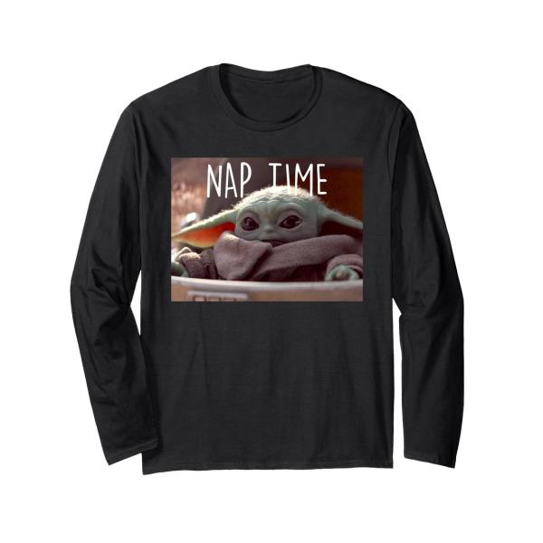 スターウォーズ マンダロリアン グローグー お昼寝 Nap Time デザイン ロングTシャツ 長袖...