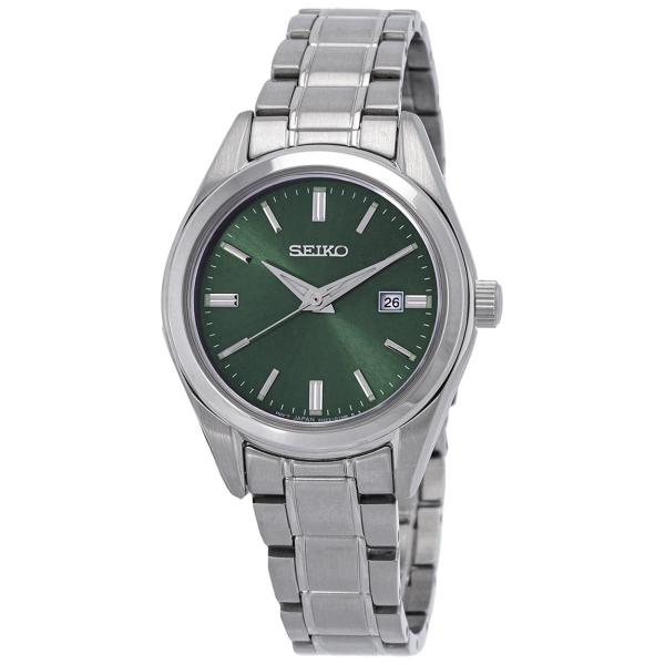 Seiko Essentials 腕時計 レディース クオーツ グリーン文字盤 ステンレス サファイ...
