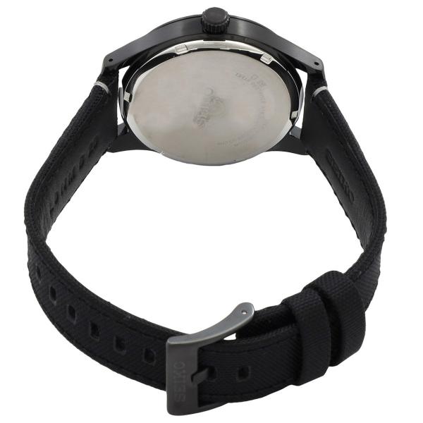 Seiko Classic 腕時計 ブラック文字盤 クオーツ メンズ ナイロンベルト SUR571P...