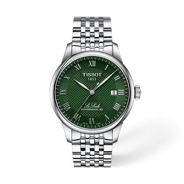 Tissot Le Locle 腕時計 グリーン文字盤 自動巻き メンズ 39mm ステンレスブレス...