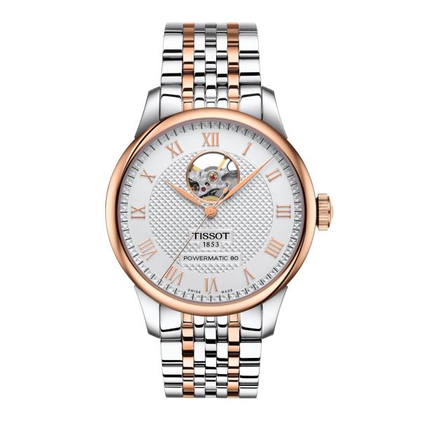 Tissot Le Locle Powermatic 80 Open Heart 腕時計 ローズゴー...