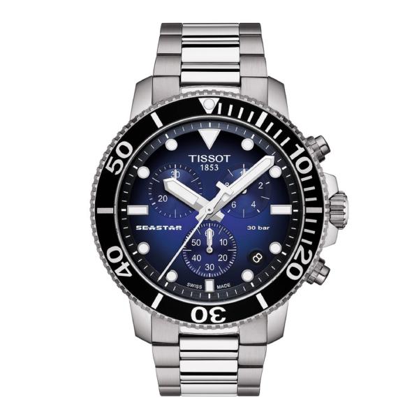 Tissot Seastar Ceramic Sport Watch 腕時計 シルバー クオーツ メ...
