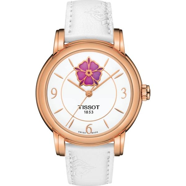 Tissot Lady Heart Flower 腕時計 レディース ホワイト文字盤 自動巻き T0...
