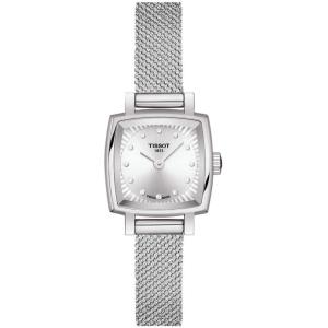 Tissot Lovely 腕時計 レディース シルバー ダイヤモンド文字盤 ステンレス スイス製ク...