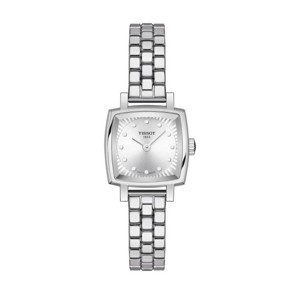 Tissot Lovely Square 腕時計 レディース ジェムストーン文字盤 ステンレスブレス...