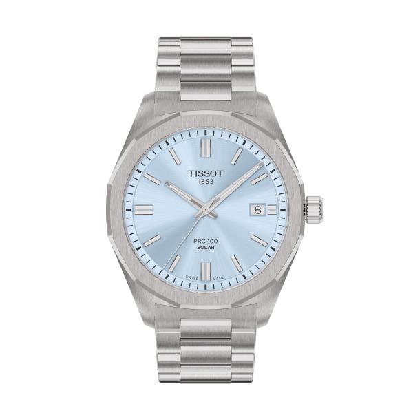 Tissot PRC 100 Solar 腕時計 39mm メンズ ソーラークォーツ ステンレススチ...