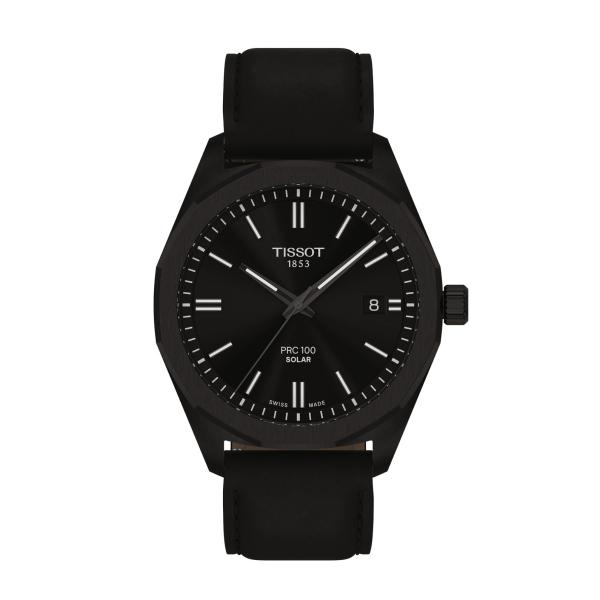 Tissot PRC 100 Solar 腕時計 メンズ ブラック文字盤 ソーラークオーツ ブラック...
