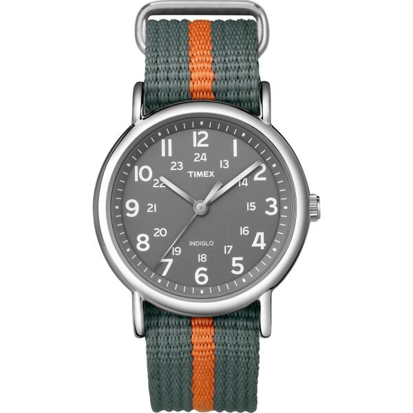 タイメックス Weekender メンズ レディース 腕時計 38mm グレー文字盤 シルバーケース...