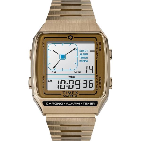 タイメックス Q Timex メンズ 腕時計 デジタル ゴールド ステンレス アラーム クロノグラフ...
