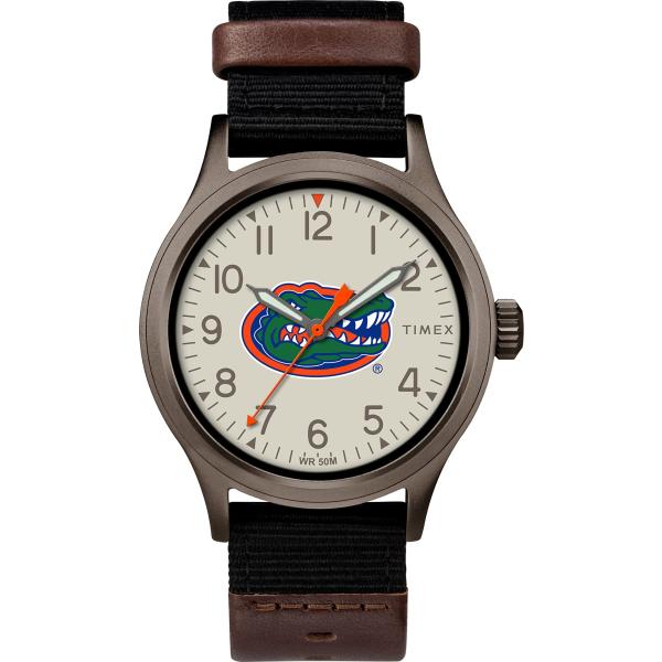 タイメックス Collegiate Clutch メンズ フロリダ・ゲイターズ ロゴ 40mm ブラ...