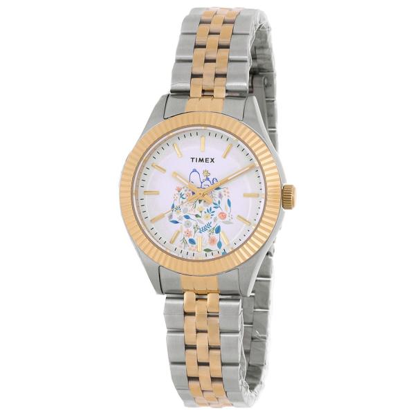 Timex X Peanuts Legacy In Bloom 腕時計 クオーツ ホワイト文字盤 レ...