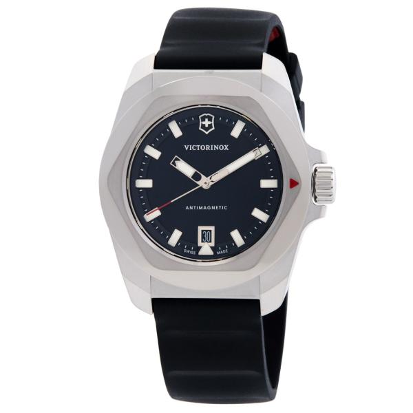 Victorinox I.N.O.X. 腕時計 ブラック文字盤 クオーツ メンズ ラバーストラップ ...
