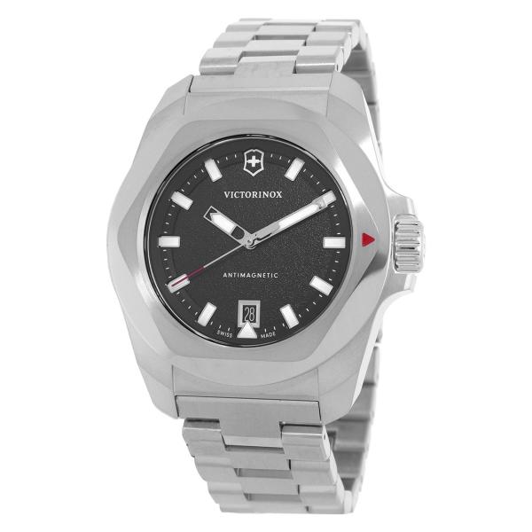 Victorinox I.N.O.X Quartz 腕時計 ブラック文字盤 ステンレススチール 41...
