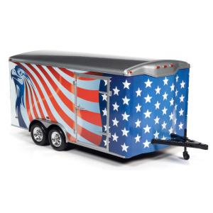 Enclosed Car Trailer in Red, White, &amp; Blue /AMEAME...
