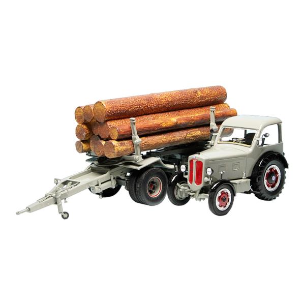 Huerlimann D-500 Industrietractor with wood-traile...