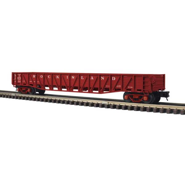 ロック・アイランド鉄道 52'6" 70トン 戦時急造ゴンドラ車 2線式 完成品 ボックスカーレッド...