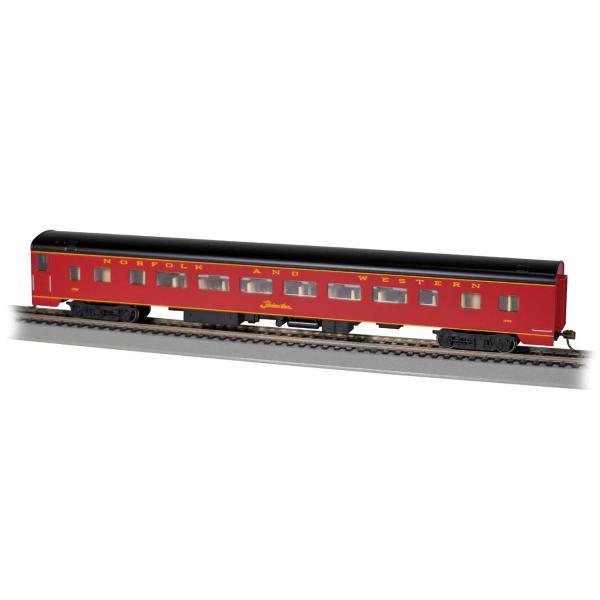 ノーフォーク&amp;ウェスタン鉄道 85フィート スムースサイド 客車 #1732 室内灯付 Bachma...