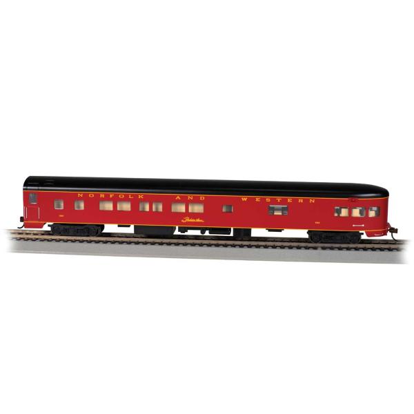 ノーフォーク＆ウェスタン鉄道 85フィート スムースサイド 展望車 #582 室内灯点灯済 Bach...