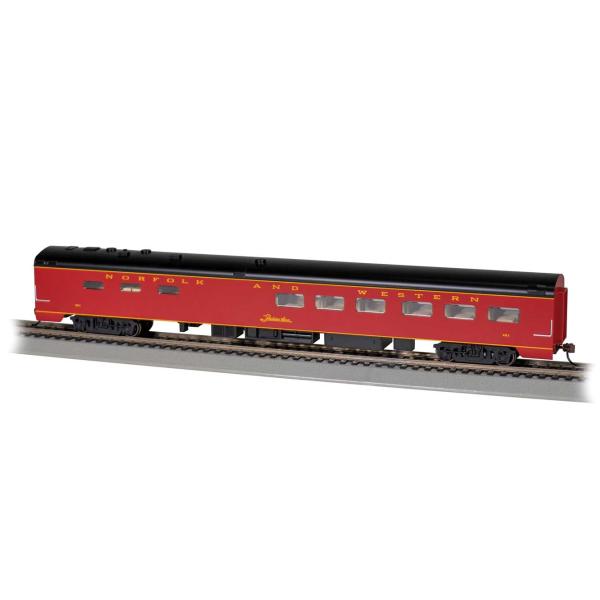 ノーフォーク&amp;ウェスタン鉄道 85フィート スムースサイド 食堂車 #491 室内灯付 Bachma...