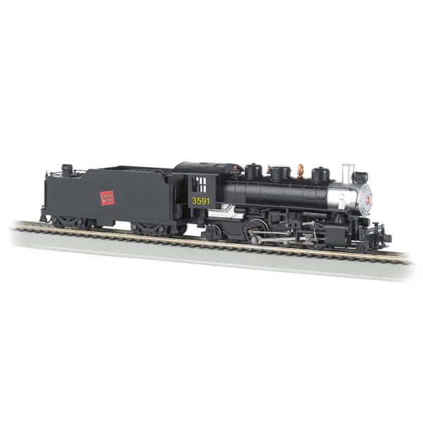 カナディアン・ナショナル鉄道 ボールドウィン 2-6-2 プレーリー 蒸気機関車 #3591 発煙 ...