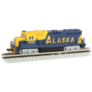 EMD GP40 ディーゼル機関車 アラスカ鉄道 #3009 ブルー イエロー DC Bachman...