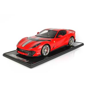 【予約】Ferrari 812 Competizione シルバーストライプ ロッソコルサ322/ BBR 1/12 150台限定ミニカー