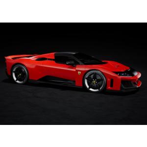 【予約】Ferrari F80 カーボンオプション ロッソコルサホイール カーボンシルバー/ BBR 1/12 ミニカー