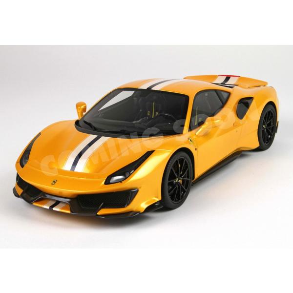 【予約】Ferrari 488 Pista Giallo Tristrato stripe silv...