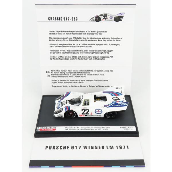 PORSCHE 917K 4.9L 1971 MARTINI No.22 WINNER 24h LE...