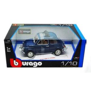 【予約】FIAT 500L オープントップ 1968 ブルー/ Bburago 1/16 ミニカー
