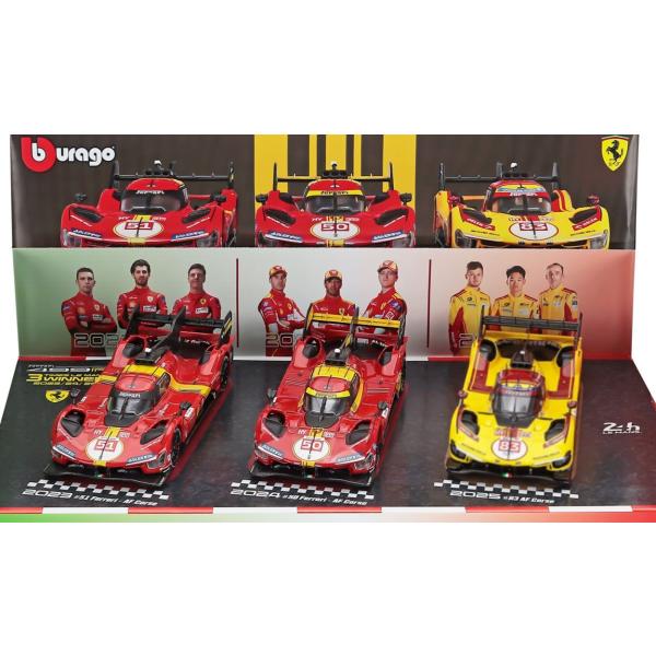 【予約】2026年以降発売予定 フェラーリ 499P ル・マン優勝記念 3台セット Bburago ...