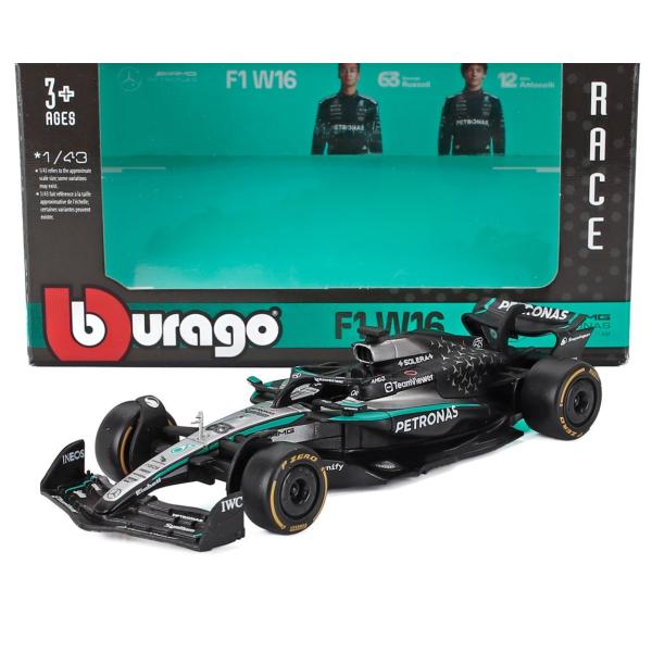 メルセデスGP F1 W16 2025 #63 ジョージ・ラッセル Bburago 1/43