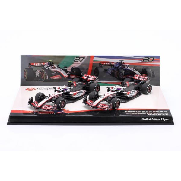 Haas F1チーム VF-23 2023 2台セット #27 #20 オースティンGP 99台限定...