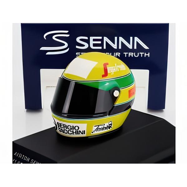 ベル ヘルメット F1 1984 N 19 ブラジルGP アイルトンセナ 黄/緑 MINICHAMP...