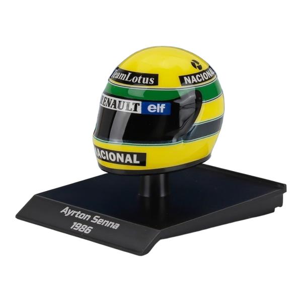 Ayrton Senna ヘルメット Lotus 98T #12 1986 イエロー グリーン MI...