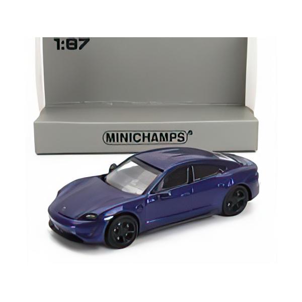 PORSCHE TAYCAN ターボS 2019 ブルー MINICHAMPS 1/87