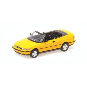サーブ 900 カブリオレ オープン 1995 イエロー / MINICHAMPS 1/87 ミニカ...