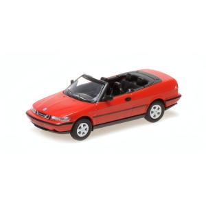 サーブ 900 カブリオレ オープン 1995 レッド / MINICHAMPS 1/87 ミニカー