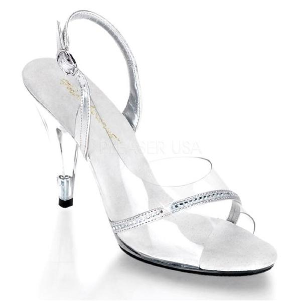 CARESS-456 4インチ(約10cm) ハイヒール ミュール クリアサンダル /Pleaser...