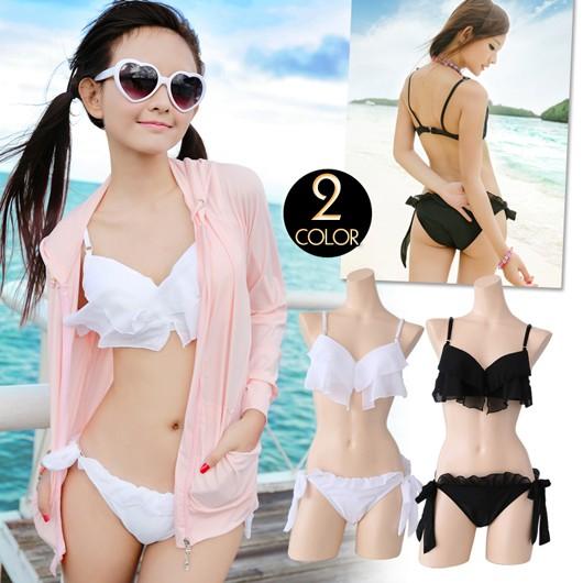 ビキニ 2カラー 水着ビキニ上下セット レディースYY1448