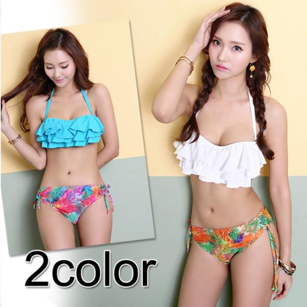 フリルビキニ  SWY5520  2カラー 格安水着ビキニ上下セット レディースSWY5520