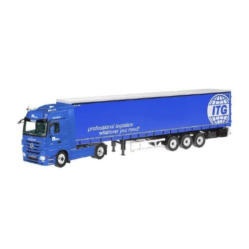 メルセデスベンツ　アクトロス "ITG"　カーテンサイダー セミトレーラー 768-02 /NZG ...