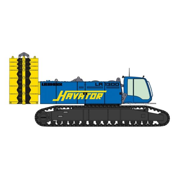 Liebherrリープヘル LR 1300 ラティスブーム クローラークレーン Havator ブル...