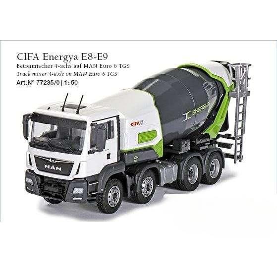 MAN TGS Euro 6 CIFA Energy E8-E9ミキサー /Conrad 1/50建...
