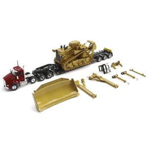 Kenworth T880 Cab Tandem Trail King TK120 Lowboy C...