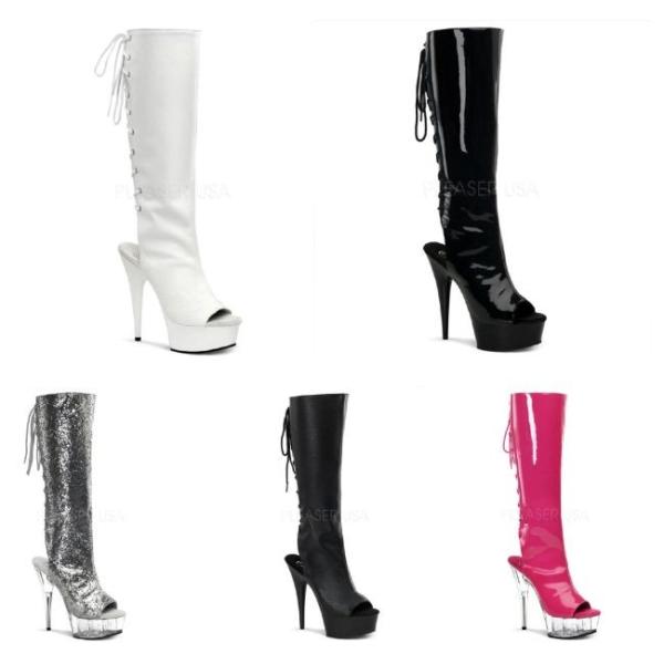 DELIGHT-2018 6インチ(約15cm) ハイヒールブーツ ピンヒール /Pleaserプリ...