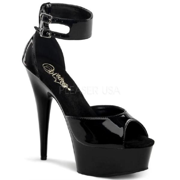 DELIGHT-673-9 6インチ(約15cm) ハイヒール　　ピンヒール ミュール厚底サンダル ...