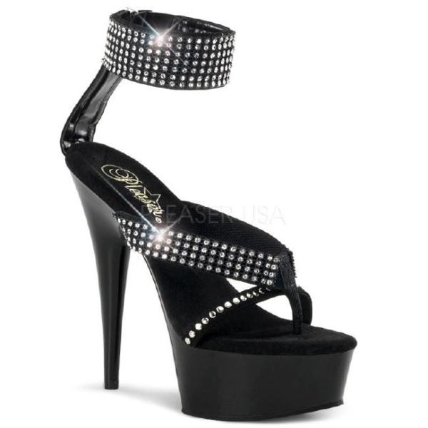 DELIGHT-681 6インチ(約15cm) ハイヒール　　ピンヒール ミュール厚底サンダル /P...